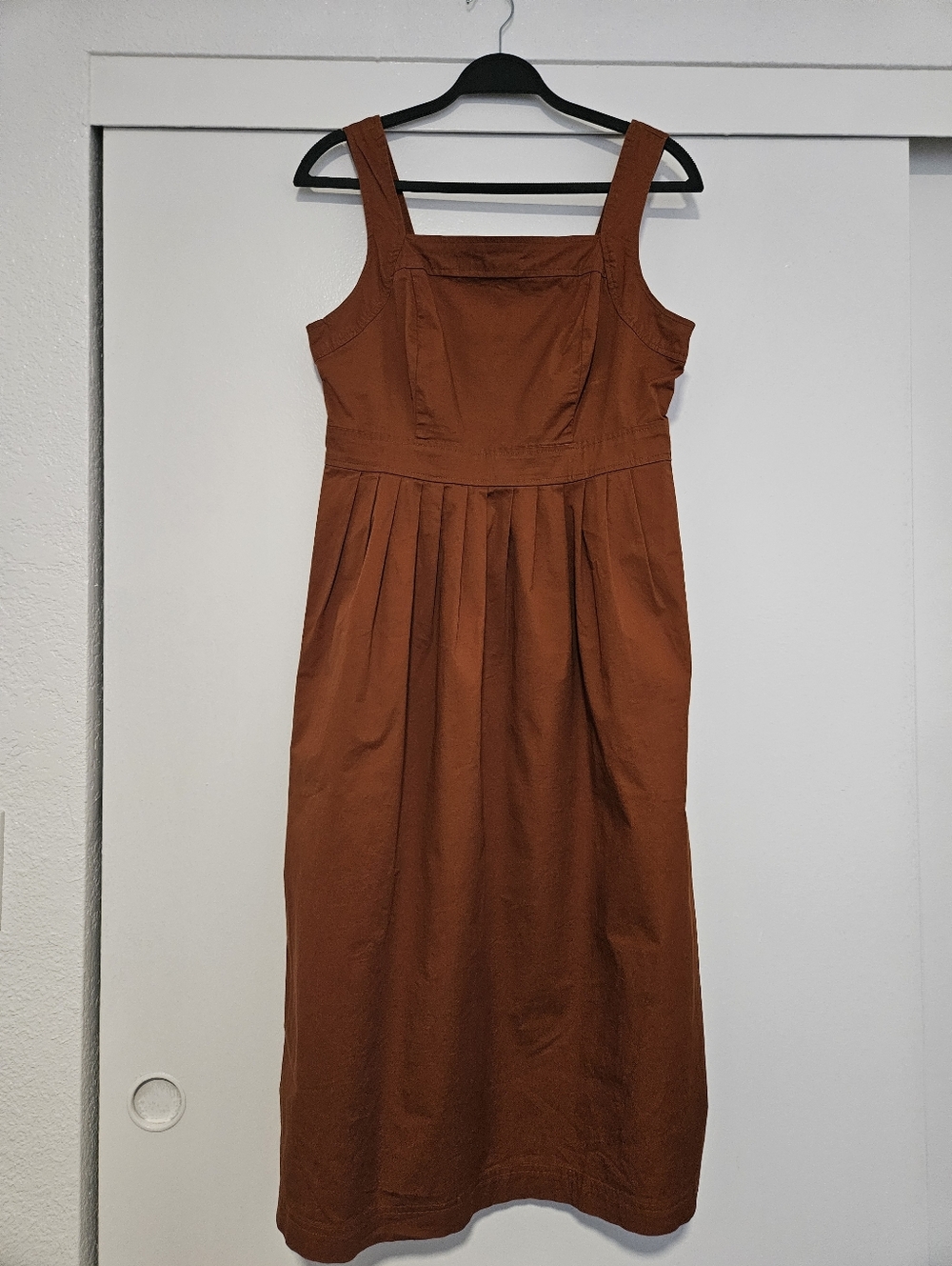 Knox Rose Women’s Square-Neck Midi Dress in Rust